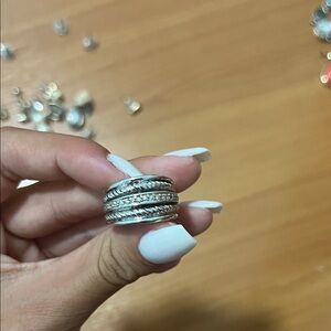 LOFT Elegant Silver Textured Ring